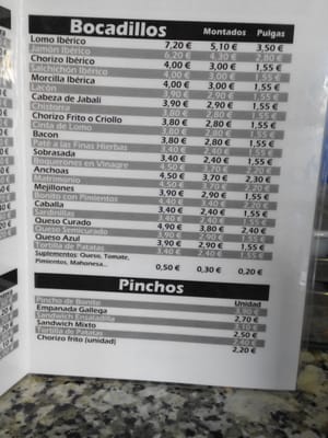 Menu photo 2 ADN Madrid, M