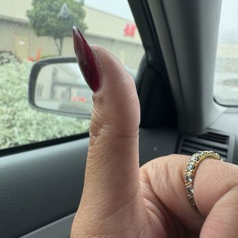 Vogue Nail Spa - thumb is straight, nail is so crooked and pushed back - Nail Salons Near Me - San Bruno, California Vogue Nail Spa - thumb is straight, nail is so crooked and pushed back - Nail Salons Near Me - San Bruno, California