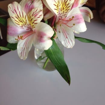 Giant Coffee - Pretty flowers to welcome you to your table and they are fresh flowers - Coffee & Tea Near Me - Phoenix, Arizona