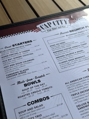 Menu photo 2 Cap City Fine Diner & Bar Cincinnati, OH Menu photo 2 Cap City Fine Diner & Bar Cincinnati, OH