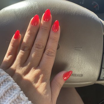 Jennie's Nails - Ferrari red almond nails - Nail Salons Near Me - San Bruno, California Jennie's Nails - Ferrari red almond nails - Nail Salons Near Me - San Bruno, California