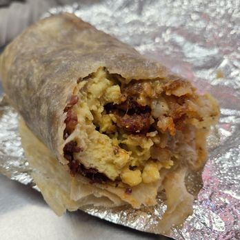 Bread & Breakfast - Burbank - burrito (carne asada + bacon) inside - Breakfast & Brunch Near Me - Burbank, California
