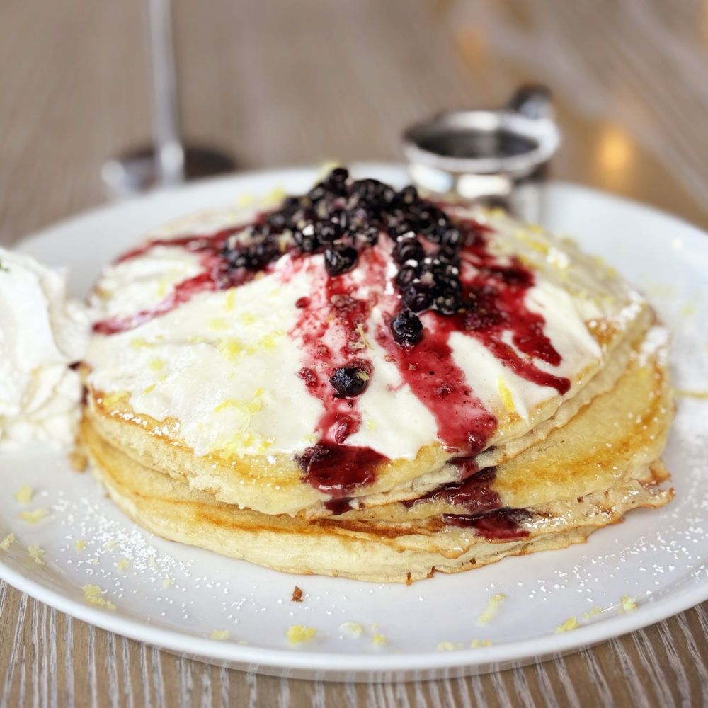 The Hen - Lemon Blueberry cheesecake pancakes - Breakfast & Brunch Near Me - Ann Arbor, Michigan The Hen - Lemon Blueberry cheesecake pancakes - Breakfast & Brunch Near Me - Ann Arbor, Michigan