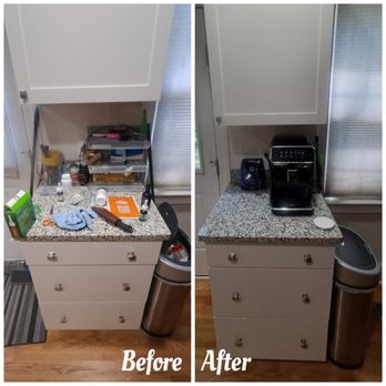 Maid to Organize - Coffee bar set up - Home Cleaning Near Me Maid to Organize - Coffee bar set up - Home Cleaning Near Me