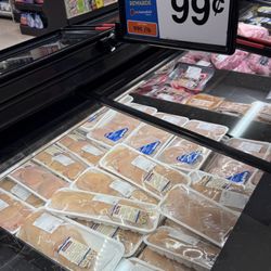 Hannaford Supermarkets - Advertised 99 cent/lb chicken leg quarters no where to be found with high priced boneless chicken in the case 4-23-26