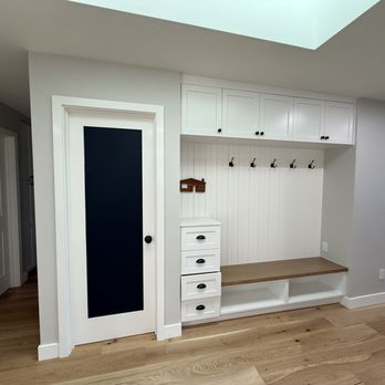 Sincere Home Decor - Drop and Go zone, designed using kitchen cabinets - Kitchen & Bath Near Me - Santa Clara, California
