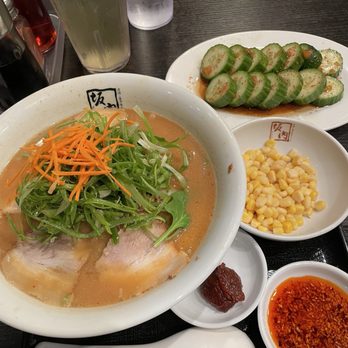 Kitakata Ramen Ban Nai - Spicy Miso Ramen and Crispy Cucumber Salad - Ramen Near Me - Costa Mesa, California