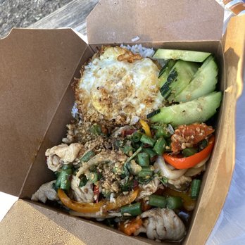 Weladee Thai Kitchen - Pad Ka Prow (Basil Stir Fry) - Food Trucks Near Me - Austin, Texas Weladee Thai Kitchen - Pad Ka Prow (Basil Stir Fry) - Food Trucks Near Me - Austin, Texas