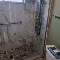 Touch of Class Cleaning Services - Client's marble shower in Sterling Heights looking brand new after our deep clean!  #DeepCleaning #SterlingHeights