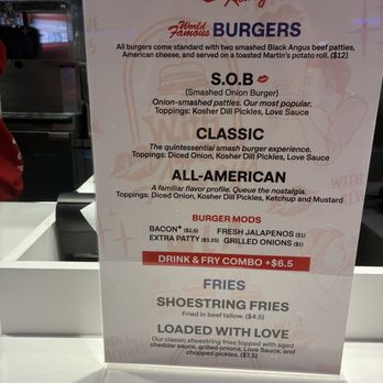 With Love Always - Menu - Burgers Near Me - Las Vegas, Nevada
