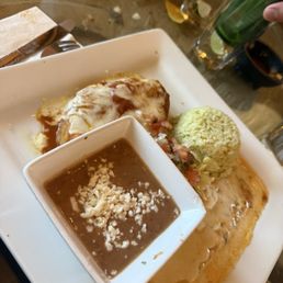 Creama cheese Enchilada and chili Relleno Combination Creama cheese Enchilada and chili Relleno Combination