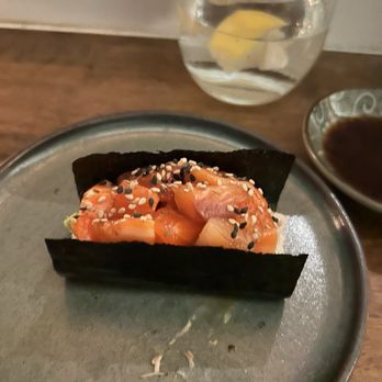 Noriko Handroll Bar - King salmon handroll - Sushi Bars Near Me - Chicago, Illinois Noriko Handroll Bar - King salmon handroll - Sushi Bars Near Me - Chicago, Illinois