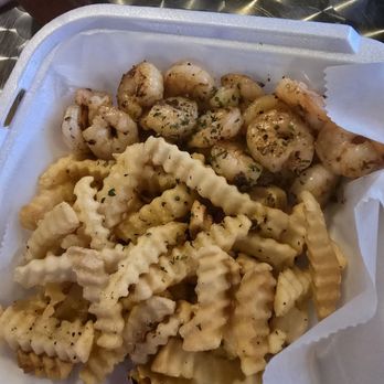 Spanky's Chicken & Seafood Lounge - Grilled shri.p and fries. - Seafood Near Me - Decatur, Georgia
