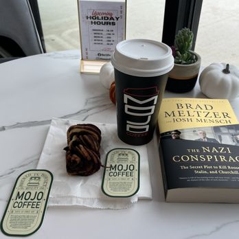 Mojo Coffee - Dark chocolate babka and a Chai Tea Latte - Coffee & Tea Near Me - Cedar Park, Texas