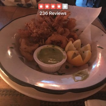 Cafe Rue Dix - Fried calamari with spicy Guacamole  I was excited to tried the spicy Guacamole but was disappointed coz it was purée - French Near Me - Brooklyn, New York
