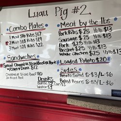 Luau Pig #2 BBQ - Menu