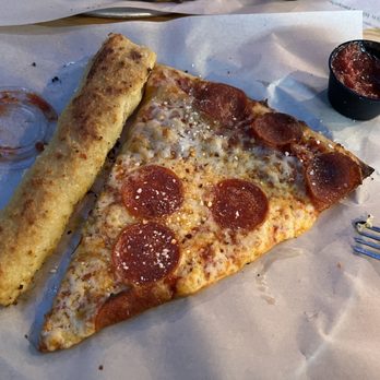 HOTLIPS Pizza - Hawthorne - Parmesan bread stick & Pepperoni Pizza slice - Pizza Near Me - Portland, Oregon HOTLIPS Pizza - Hawthorne - Parmesan bread stick & Pepperoni Pizza slice - Pizza Near Me - Portland, Oregon
