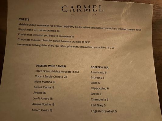Menu photo 6 Carmel Los Angeles, CA