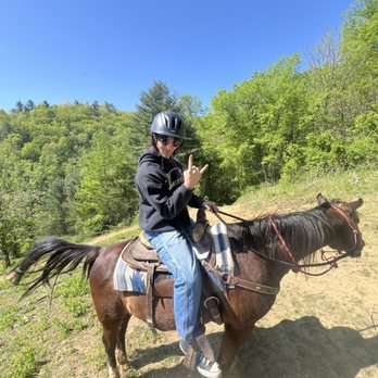 Smoky Mountain Trail Rides - guy on horse - Horseback Riding Near Me - Marshall, North Carolina