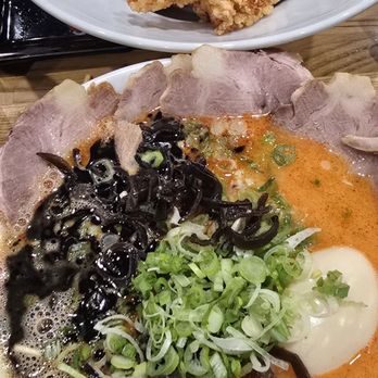 Hakata Ikkousha Ramen - Black Devil Ramen with Karaage - Ramen Near Me - Costa Mesa, California