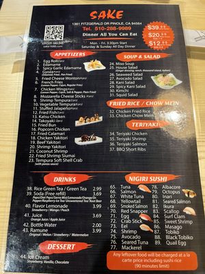 Menu photo 6 Sake Pinole, CA