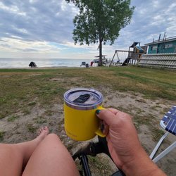 Brown's Landing RV Park - Saturday morning coffee. You can't beat this view.