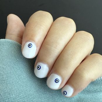 Vibrant Nails & Lashes - Gel manicure, evil eye inspired design - Nail Salons Near Me - Berkeley, California Vibrant Nails & Lashes - Gel manicure, evil eye inspired design - Nail Salons Near Me - Berkeley, California