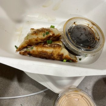 Wok In Wok Out - Wok Dumplings- Pan Fried $6.88 Really enjoyed the sauce and the dumpling filling - Asian Fusion Near Me - Frederick, Maryland Wok In Wok Out - Wok Dumplings- Pan Fried $6.88 Really enjoyed the sauce and the dumpling filling - Asian Fusion Near Me - Frederick, Maryland