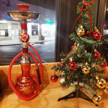 Cafe Baladi - Pipe and Christmas tree -- great combination! - Lebanese Near Me - Malvern, Pennsylvania