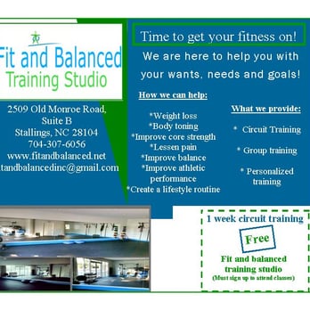 Fit and Balanced - Trainers Near Me - Stallings, North Carolina Fit and Balanced - Trainers Near Me - Stallings, North Carolina