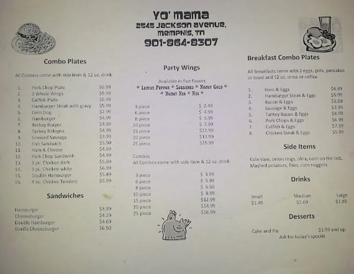 Menu photo 7 Yo Mama Memphis, TN