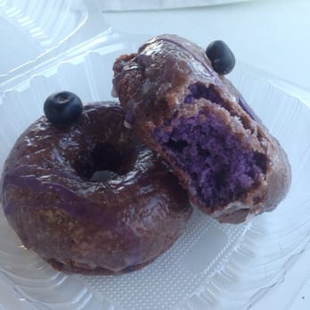 Friendly Donuts - Ube with blueberry glaze - Donuts Near Me - Orange, California Friendly Donuts - Ube with blueberry glaze - Donuts Near Me - Orange, California