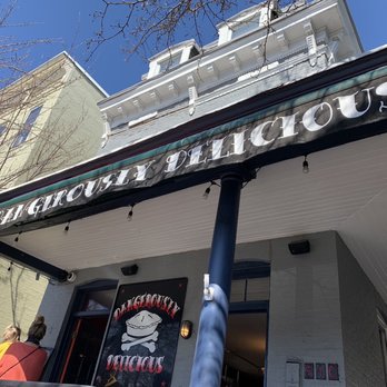 Dangerously Delicious Pies - Storefront - you order at the window to the left. - Coffee & Tea Near Me - Baltimore, Maryland Dangerously Delicious Pies - Storefront - you order at the window to the left. - Coffee & Tea Near Me - Baltimore, Maryland
