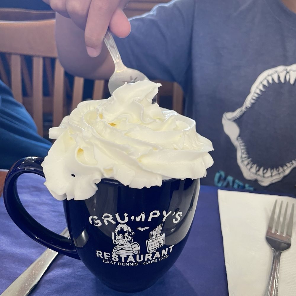 Grumpy's - Hot cocoa with whipped cream - Diners Near Me - East Dennis, Massachusetts Grumpy's - Hot cocoa with whipped cream - Diners Near Me - East Dennis, Massachusetts