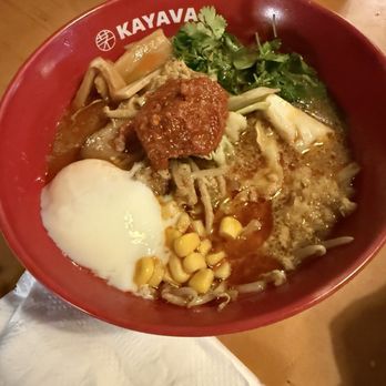 Kayava - Spicy vegan ramen with an egg - Ramen Near Me - Seattle, Washington Kayava - Spicy vegan ramen with an egg - Ramen Near Me - Seattle, Washington