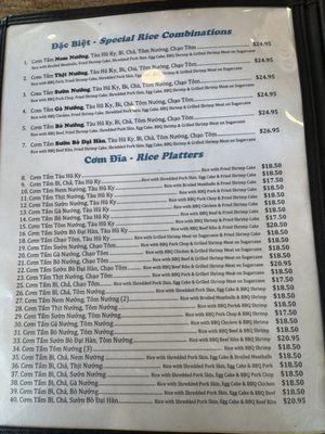 Menu photo 8 Com Tam Dat Thanh San Jose, CA