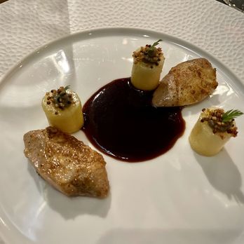 Grey Sweater - Quail with potato with pate - New American Near Me - Oklahoma City, Oklahoma Grey Sweater - Quail with potato with pate - New American Near Me - Oklahoma City, Oklahoma