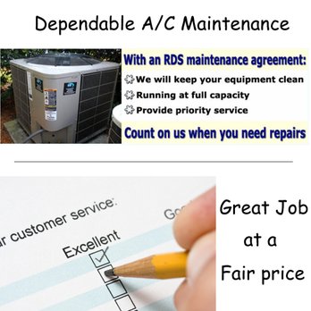 RDS Air Conditioning - We work hard to provide excellent customer service and are here when you need us. - Heating & Air Conditioning/HVAC Near Me RDS Air Conditioning - We work hard to provide excellent customer service and are here when you need us. - Heating & Air Conditioning/HVAC Near Me