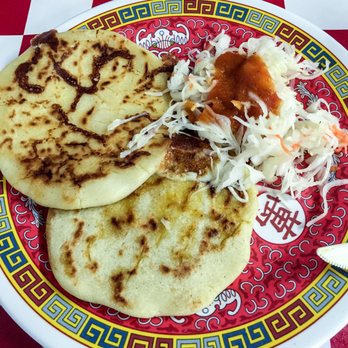 Gloria's Pupuseria - Pork and Cheese pupusas - Latin American Near Me - Washington, DC, District of Columbia
