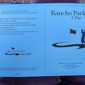Rancho Park 3 Par Golf Course - Rules! - Golf Near Me - Los Angeles, California