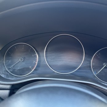 Auto Pride - Car Wash - Cleaning supply residue all over the instrument panel. - Car Wash Near Me - Santa Rosa, California
