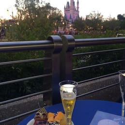 Awesome view of the castle and yummy desserts during the dessert party at Tomorrowland Terrace!