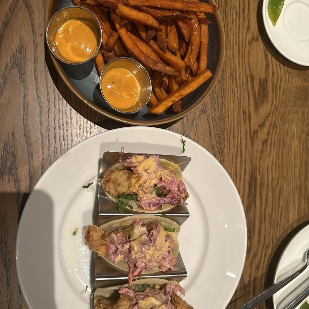 Tacos , sweet potatoes w/pub sauce Tacos , sweet potatoes w/pub sauce