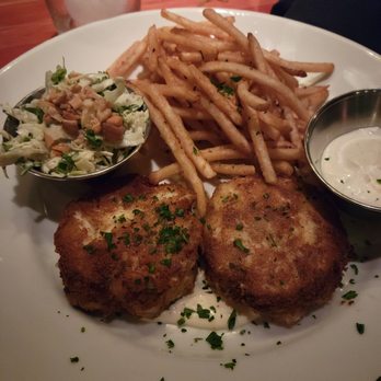 The Collins Small Batch Kitchen - Crab cakes with fries - Bars Near Me - Phoenix, Arizona The Collins Small Batch Kitchen - Crab cakes with fries - Bars Near Me - Phoenix, Arizona