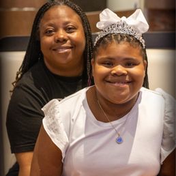Birthday girl with her Tasha.