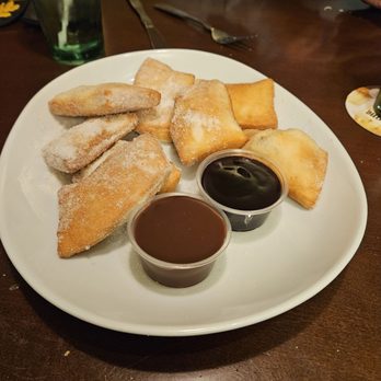 Olive Garden Italian Restaurant - Benets sugared warm with warm chocolate & raspberry sauces - Italian Near Me - Dubuque, Iowa