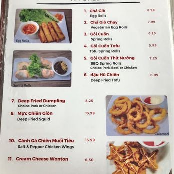 626 Pho - Menu (Appetizers) - Vietnamese Near Me - Baldwin Park, California
