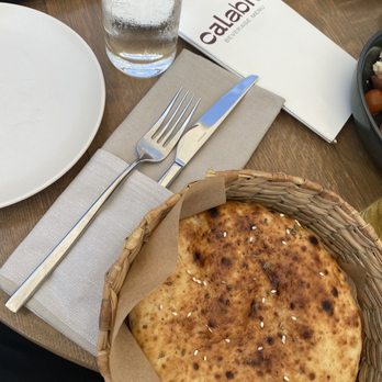 Calabra - Hummus n bread *chefs kiss - Mediterranean Near Me - Santa Monica, California