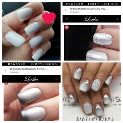 Piwo Nails & Spa - Light silver ombre. They just got new product in for ombre ! We tested one out on a match to some photos I liked. Top left.