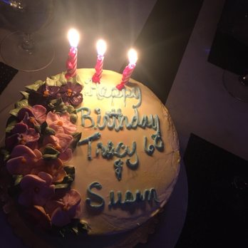 Dirty Dog Jazz Cafe - Birthday cake from Morning Glory - Tapas Bars Near Me - Grosse Pointe Farms, Michigan